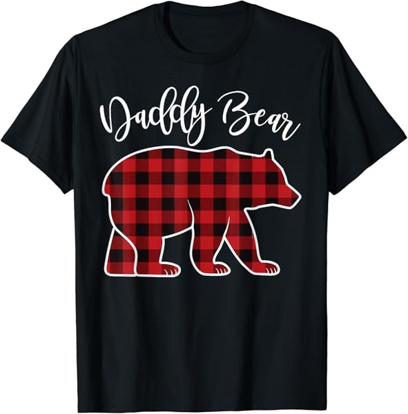Daddy Dad Bear Pajama Red Buffalo Xmas Family Christmas T-Shirt