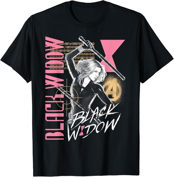 Marvel Black Widow Retro Collage T-Shirt