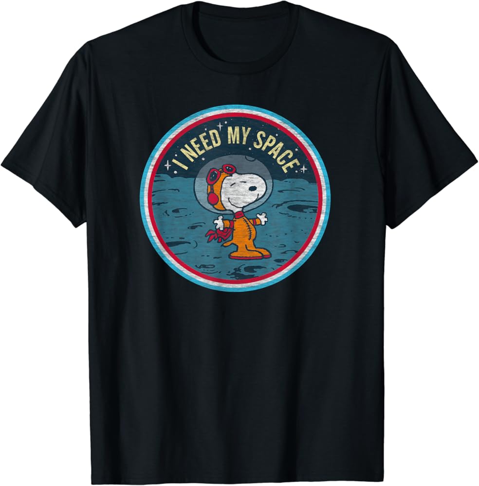 snoopy space t shirt