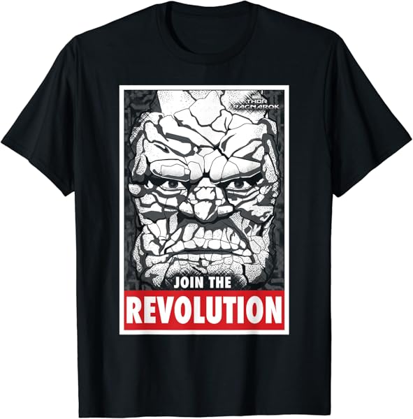 Marvel Thor Ragnarok Korg Join Revolution Propaganda T-Shirt T-Shirt