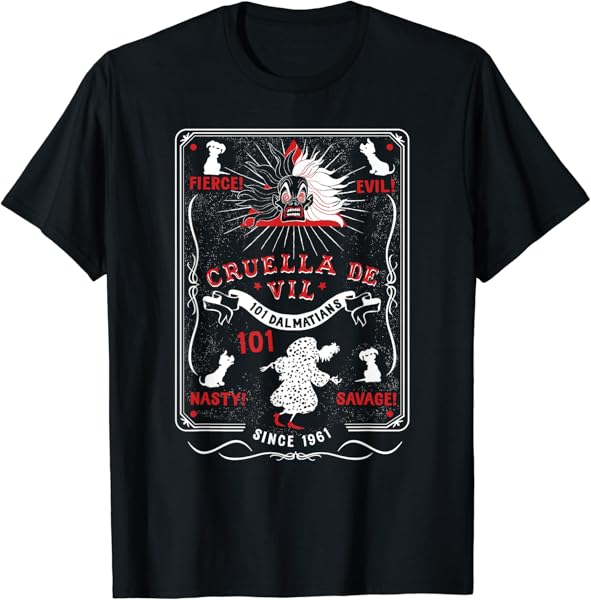 Disney Villains Cruella Tarot Card T-Shirt