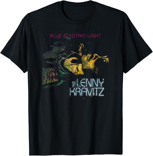 Lenny Kravitz - Camiseta eléctrica azul, Negro -