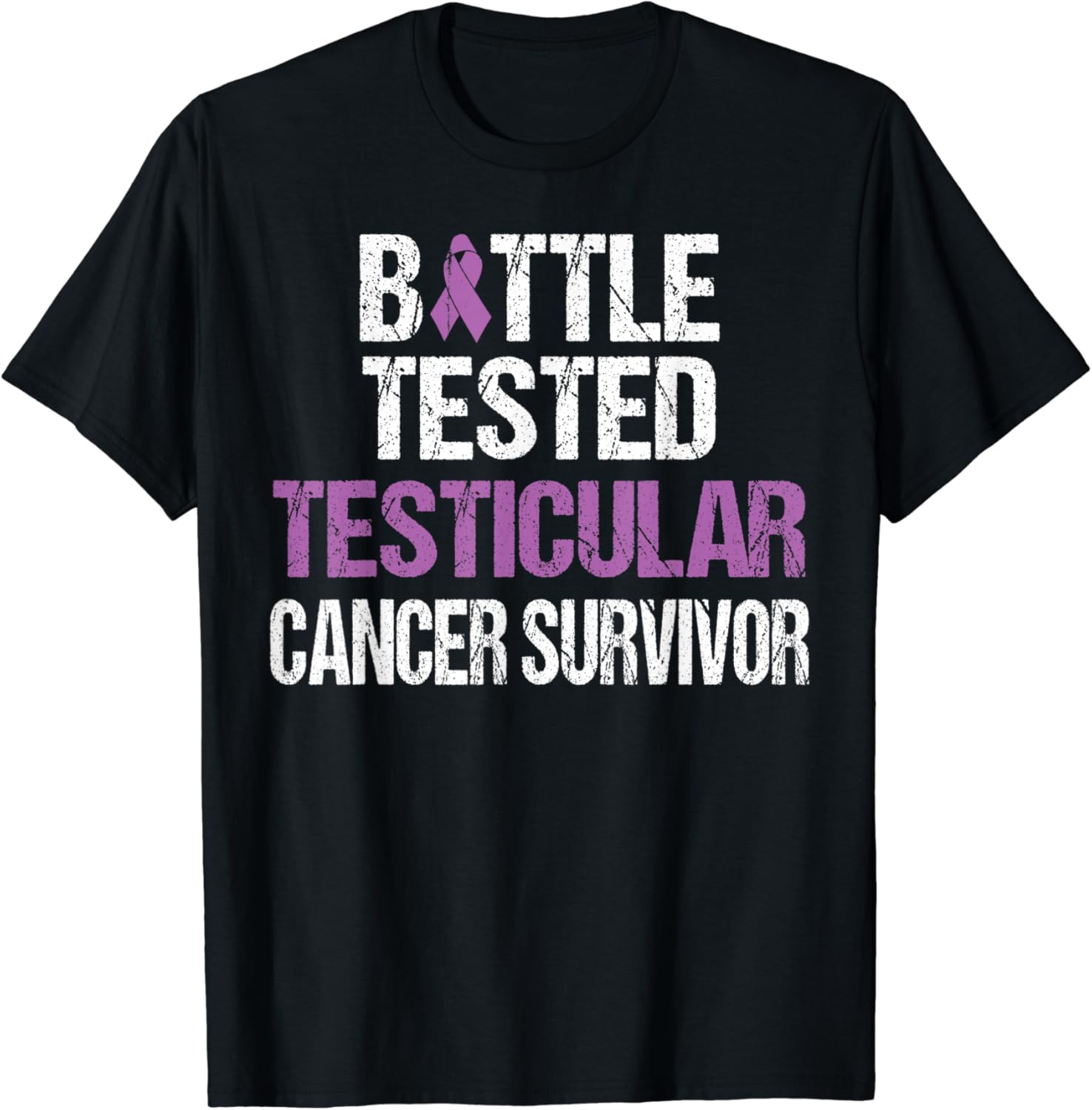 Amazon.com: Testicular Cancer Awareness Battle Tested T-Shirts: Clothing