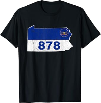 Amazon Com Pittsburgh Area Code 878 Phone Number Pennsylvania Gift T Shirt Clothing