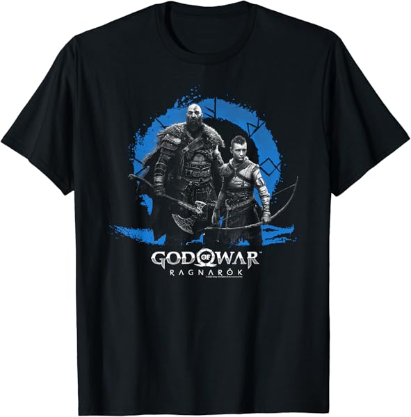 God of War: Ragnarok Icon with Kratos and Atreus T-Shirt