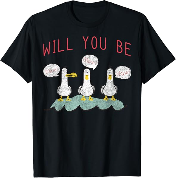 Disney Pixar Finding Nemo Valentine\'s Day Seagulls Be Mine T-Shirt