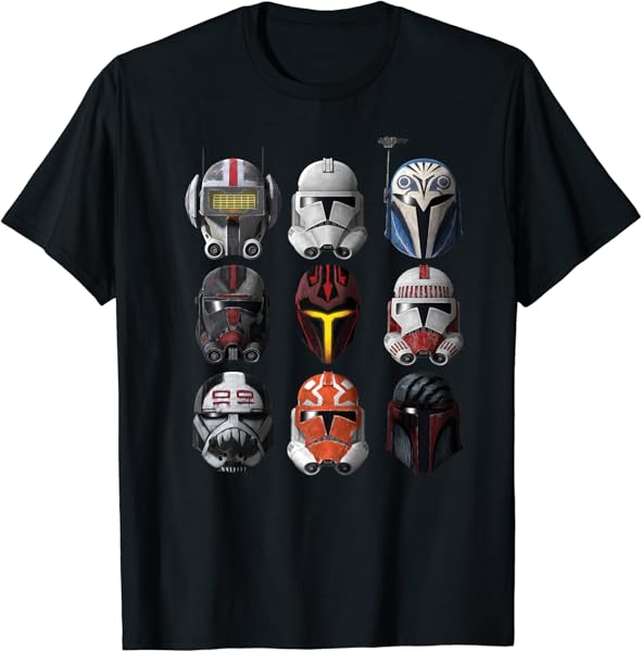 Star Wars: The Clone Wars Clone Helmets Premium T-Shirt