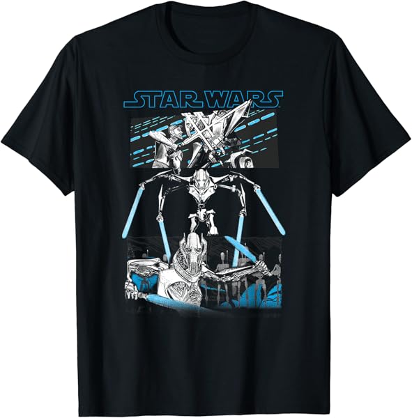 Star Wars General Grievous Lightsaber Panels T-Shirt