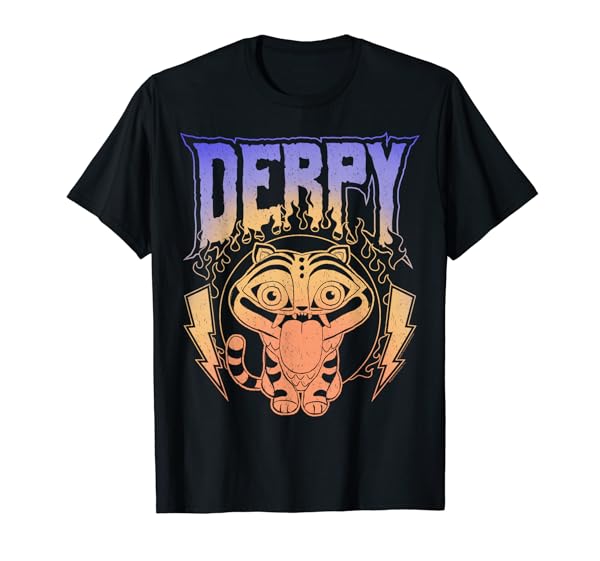 Derpy Retro Metal Band Style Logo T-Shirt