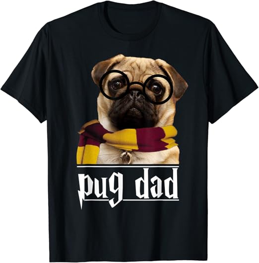 Pug Dad - Funny Father’s Day T-Shirt: Amazon.co.uk: Clothing