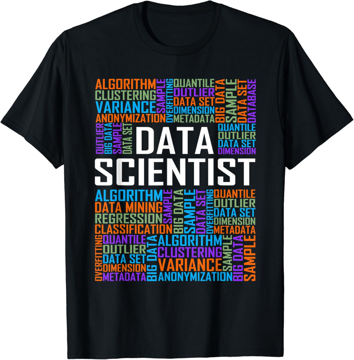 Amazon.com: Proud Data Scientist Words Gift Science Graduation T-Shirt ...
