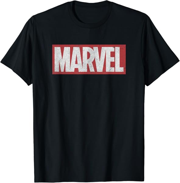 Marvel Universe Classic Distressed Red Title Logo T-Shirt