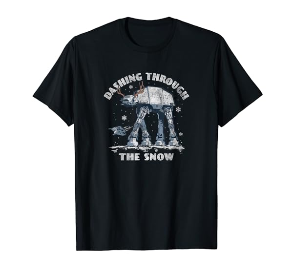 Star Wars Christmas AT-AT Walker Dashing Through The Snow T-Shirt