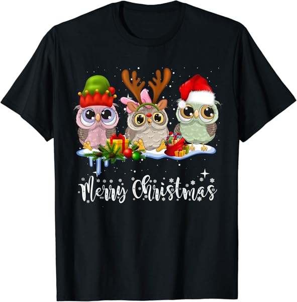 Cute Owl Christmas T-Shirt