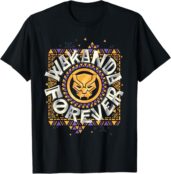 Marvel Black Panther Wakanda Forever Emblem T-Shirt T-Shirt