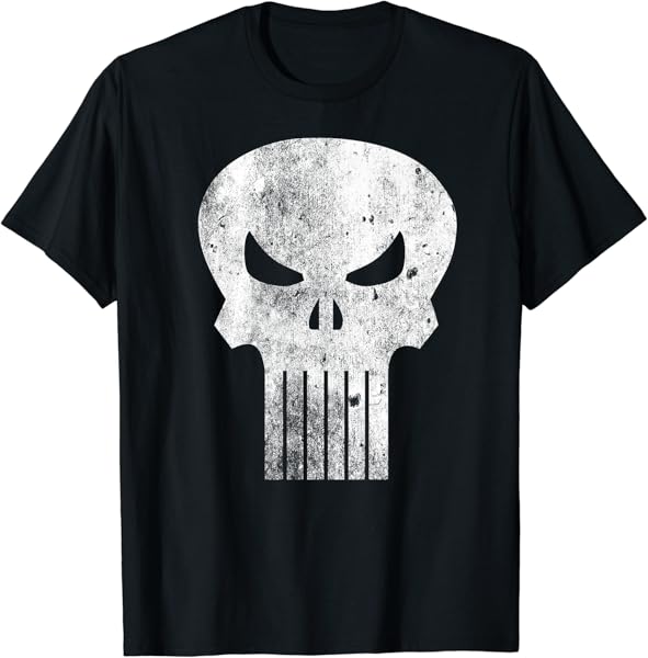 Marvel The Punisher Classic Retro Skull Logo Premium T-Shirt