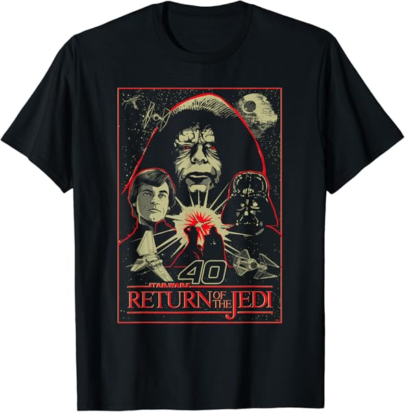 Star Wars Return of the Jedi 40th Anniversary Retro Vintage T-Shirt