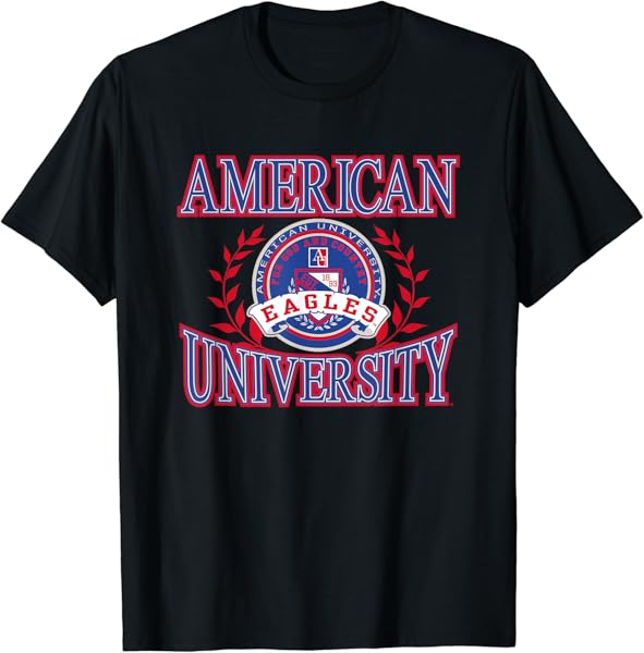 American University Eagles Laurels Logo Officially Licensed T-Shirt