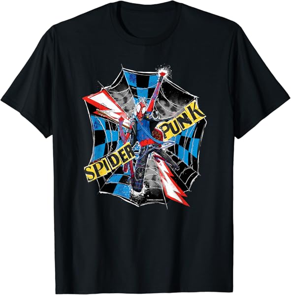 Marvel Spider-Man: Across the Spider-Verse Spider-Punk Web T-Shirt