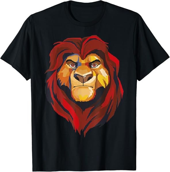 Disney Lion King Low Poly Mufasa Portrait T-Shirt