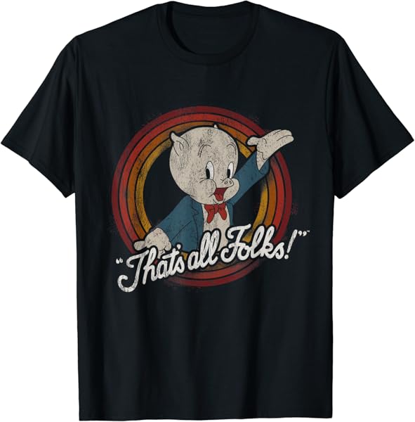 Looney Tunes Porky Pig That\'s All Folks Classic T-Shirt