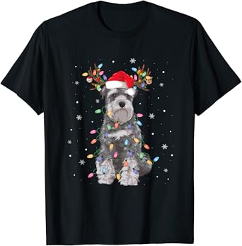 Schnauzer christmas t shirt Clearance