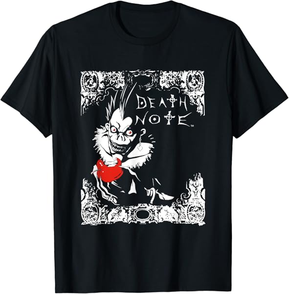 Death Note Ryuk Apple and Logo T-Shirt