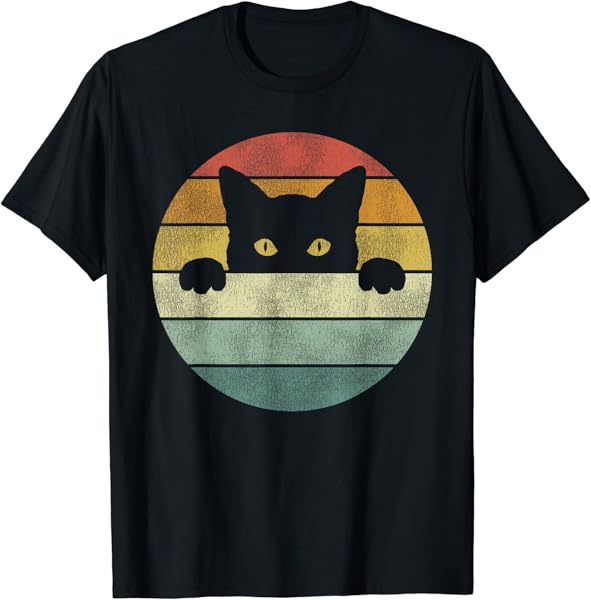Retro Cat Shirt Vintage Funny Cat T-Shirt