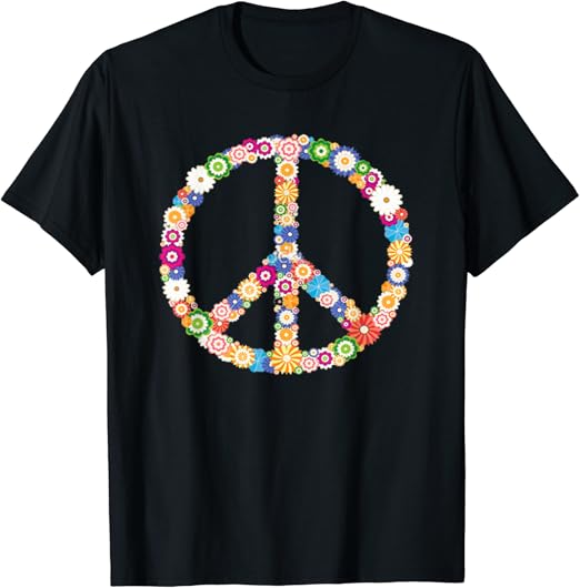 T shirt mit peace zeichen Clearance