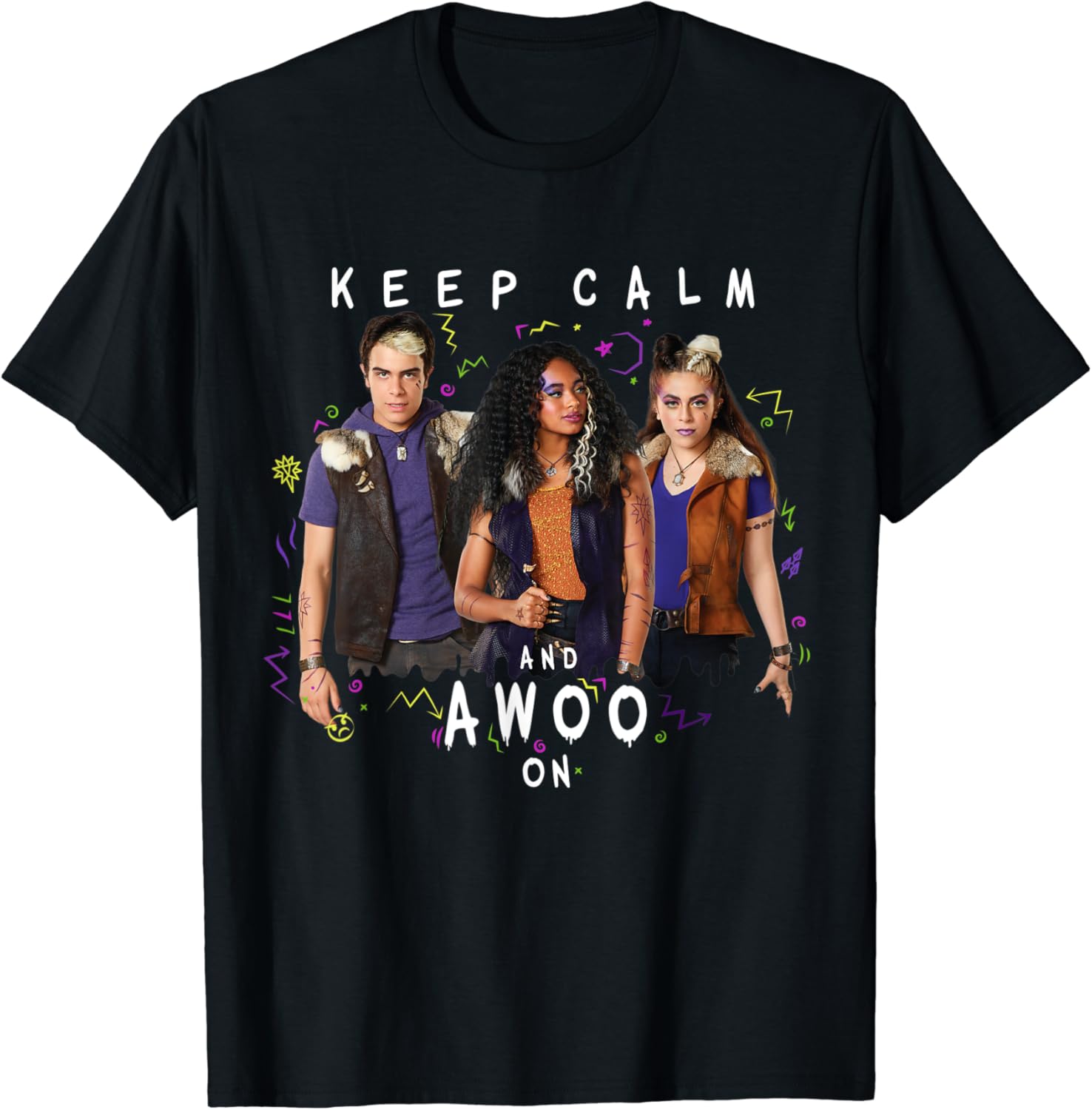 Disney Channel Zombies 2 Keep Calm and Awoo On T-Shirt