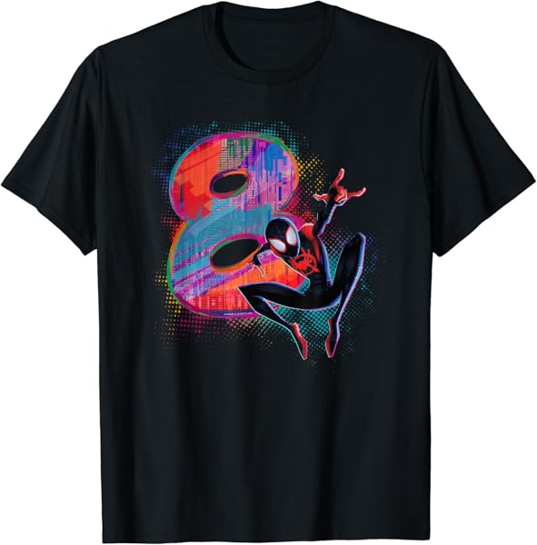 Marvel Spider-Man Miles Morales 8th Birthday Graphic T-Shirt