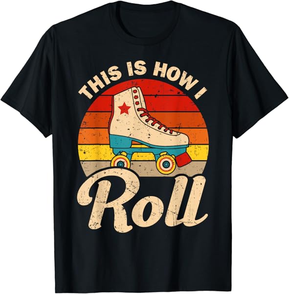 Cool Roller Skate For Men Women Speed Skating Inline Skate T-Shirt