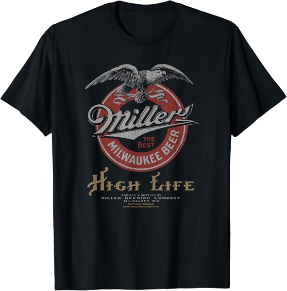 Coors Classic Miller High Life Vintage Beer Logo T-Shirt