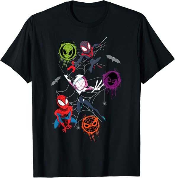 Marvel Spider-Man and Spider-Verse Pals Halloween Adventure T-Shirt