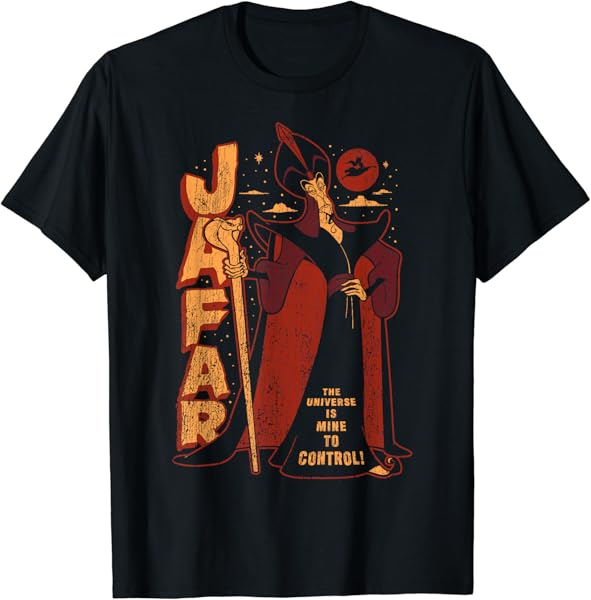Disney Aladdin Jafar Distressed Portrait Logo T-Shirt