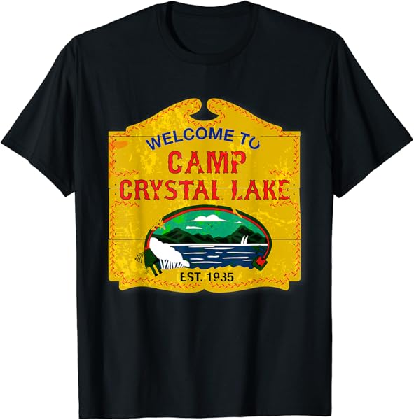 Camp Crystal Lake - Halloween Funny Camping Graphic T-Shirt