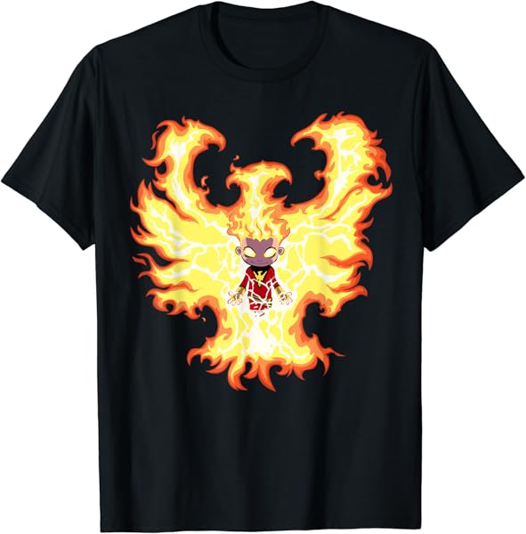 Marvel X-Men Dark Phoenix Firebird Cartoon T-Shirt
