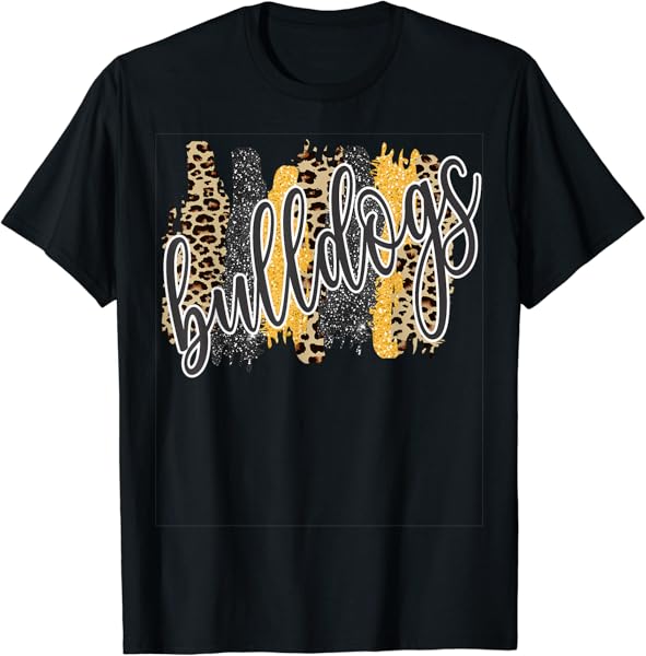 Bulldogs Swash School Spirit Yellow Black T-Shirt