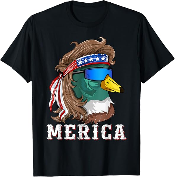Patriotic Mallard Duck Hunting American Waterfowl Hunter T-Shirt