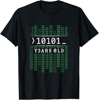 Amazon.com: 10101 Years Old Binary Code 21st Birthday Computer Nerd T ...