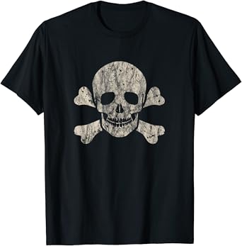 Pirate skull t shirt Clearance