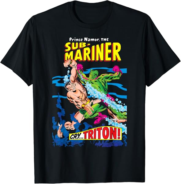 Marvel Prince Namor The Sub-Mariner Cry Triton T-Shirt