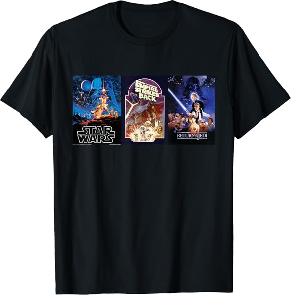 Star Wars Original Trilogy Retro Movie Poster T-Shirt