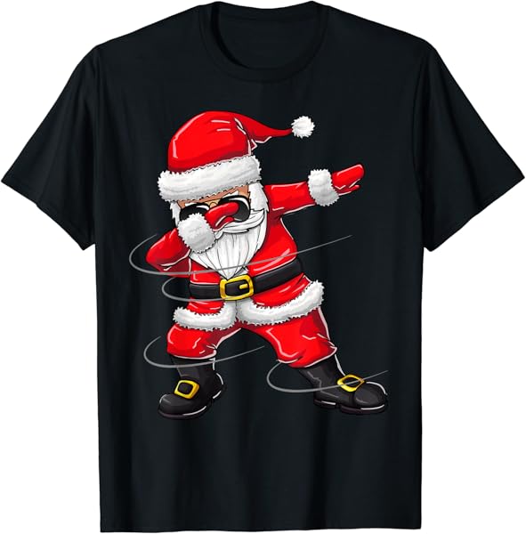 Christmas for Kids Dabbing Santa Boy Girl Xmas Gift T-Shirt