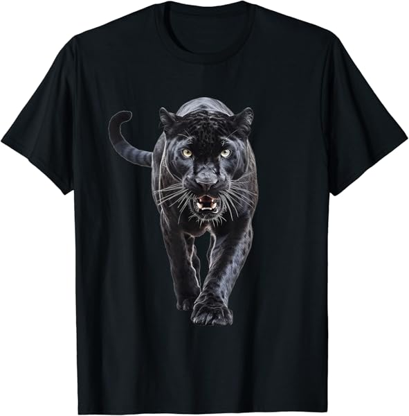 black panther walking for lovers Animal leopard & jaguar T-Shirt