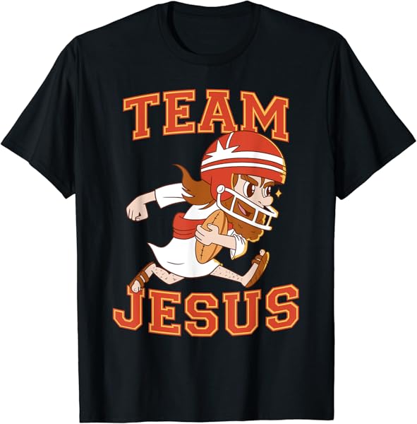 Christian Team Jesus Football Lover Faith Hope Christmas T-Shirt