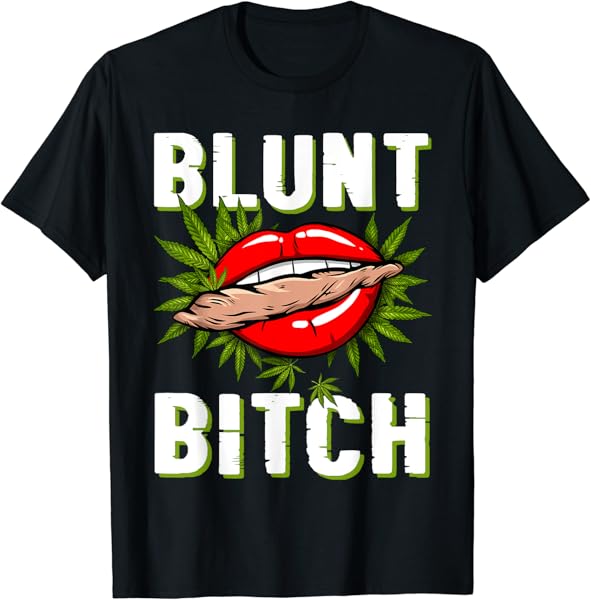 Funny Marijuana Weed 420 Weed Sexy Lips Cannabis Marijuana T-Shirt