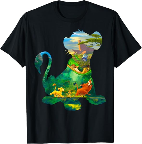 Disney Lion King Simba Silhouette Graphic T-Shirt T-Shirt