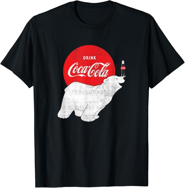 Coca-Cola Polar Bear Bottle Balance T-Shirt