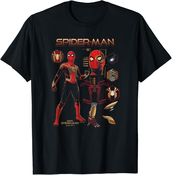 Marvel Spider-Man No Way Home Spidey Schematic T-Shirt